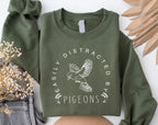 Easily Distracted By Pigeon T-Shirt | Funny Bird Lover