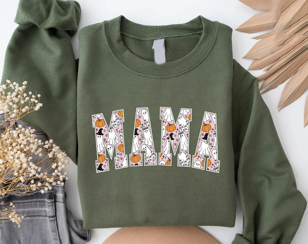 Mama Halloween T-Shirt - Cozy Mom Halloween Apparel