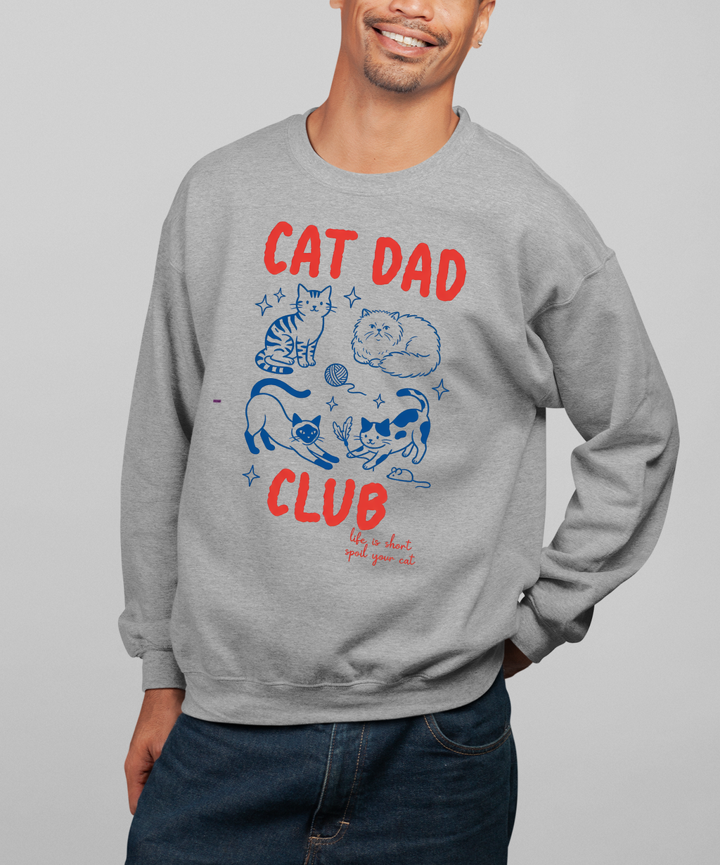 Cat Dad Club T-Shirt – Life is Short Spoil Your Cat