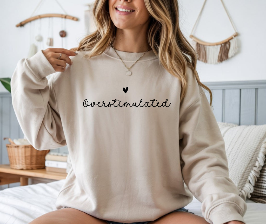 Overstimulated Graphic Crewneck Sweatshirt T-shirt
