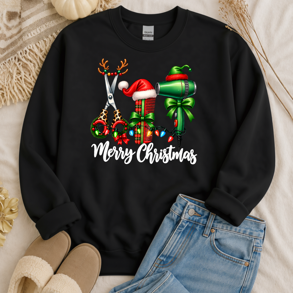 Christmas Hair Stylist Merry Christmas Graphic Sweatshirt or T-shirt